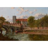 Aylesford, Kent, on the river Edward H. Niemann (British act. circa 1863-1887) Aylesford, Kent, on