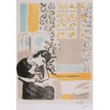 δ Vanessa Bell (British 1879-1961) - Woman reading Lithograph printed in colours, 1945 Numbered