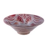 Alan Caiger-Smith, MBE (b. 1930), an Aldermaston pottery red lustre bowl, painted inside and out