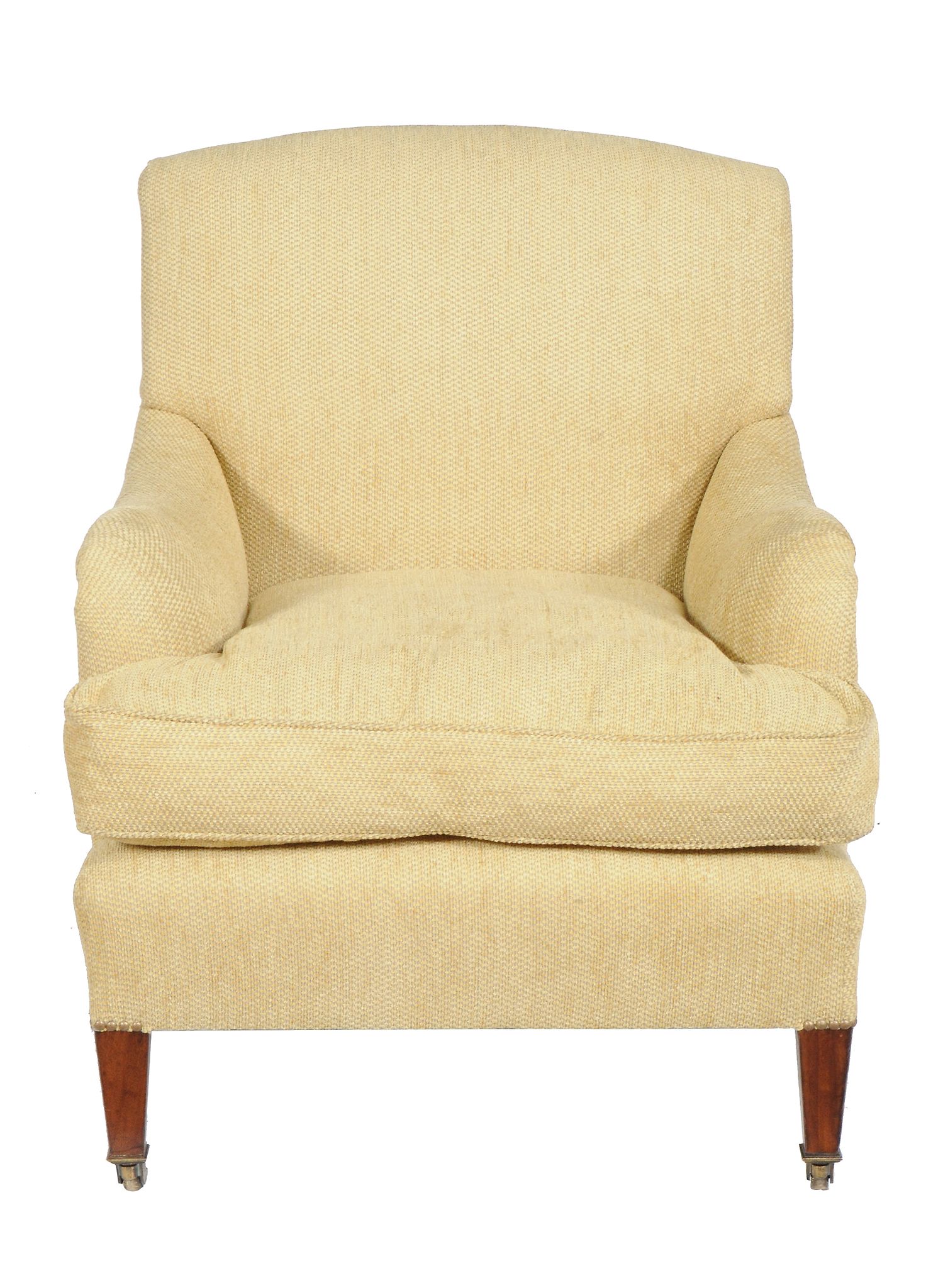 A Victorian walnut and upholstered armchair, Howard & Sons , last quarter 19th century, recently - Image 2 of 3