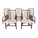 A set of ten mahogany dining chairs in George III style , early 20th century, of Cockpen design, to