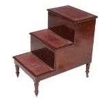 A set of Regency mahogany steps, circa 1815, 72cm high, 48cm wide, 73cm deep