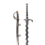 A United States of America Model 1860 cavalry sabre and steel scabbard , circa 1865-1872, leather