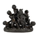 Manner of Claude Michel, called Clodion, (French 1738 ~ 1814), a patinated bronze Bacchic group of