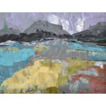 δ Philippa Bradstock Scottish Coastline Oil on canvas 34 x 44.5cm (13 1/4 x 17 1/2in.) IMPORTANT: