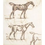 James Seymour (British 1702-1752) A saddled horse Ink 16 x 14cm (6 3/8 x 5 1/2in.) Provenance: