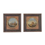 Italian School, circa 1800 A pair of wooded river landscapes Each oil on panel Each 12cm (4 ½ in.)