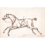 Henrietta-Elizabeth Williams Wynn (18thy/19th century) A galloping horse Pencil and ink 10.5 x