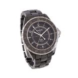 Chanel, J12 GMT, ref. H2012, a black ceramic bracelet wristwatch, no. I.G. 18884, circa 2008,