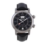 Montblanc, Reveil, ref.7026, a stainless steel alarm wristwatch, no. PL63402, circa 2000, automatic