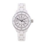 Chanel, J12, ref. H0968, a lady's white ceramic bracelet wristwatch, no. N.M. 50580, circa 2004,
