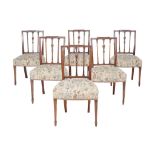 A set of six George III mahogany dining chairs , early 19th century