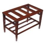 A mahogany luggage rack , late 19th century, 42cm high, the slatted top 41cm x 68cm