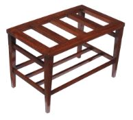 A mahogany luggage rack , late 19th century, 42cm high, the slatted top 41cm x 68cm