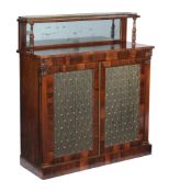 Ω A George IV rosewood and gilt metal mounted side cabinet, circa 1825 , 117cm high, 106cm wide