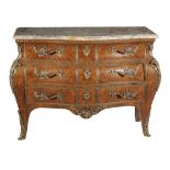 Ω A French Kingwood and gilt metal mounted chest of drawers in Louis XVI taste , second half 20th