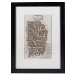 London, Richard Blome (engraver), ten framed and glazed map plates; from John Stowe's Survey of the