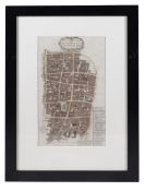 London, Richard Blome (engraver), ten framed and glazed map plates; from John Stowe's Survey of the