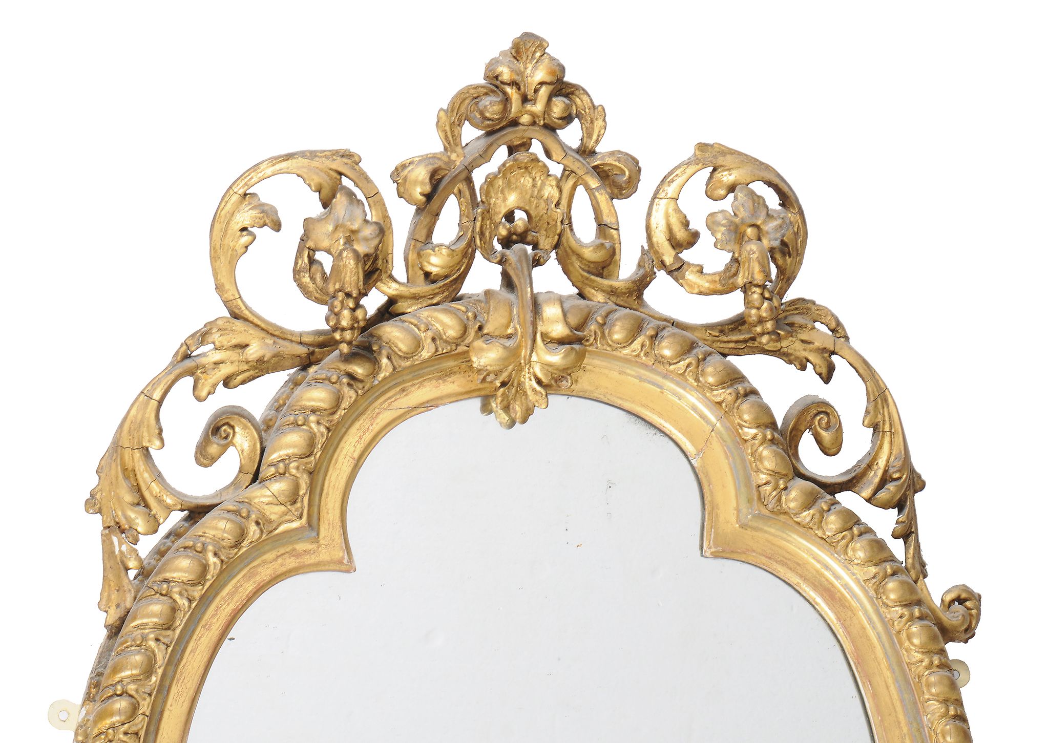 A Victorian gilt composition girondole wall mirror , second half 19th century, 100cm high, 61cm - Image 2 of 2