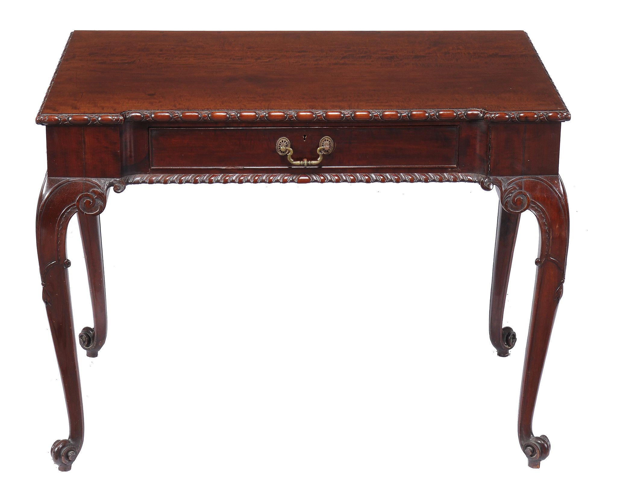A Victorian mahogany side table in George III style, second half 19th century, after the manner of