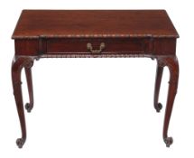 A Victorian mahogany side table in George III style, second half 19th century, after the manner of