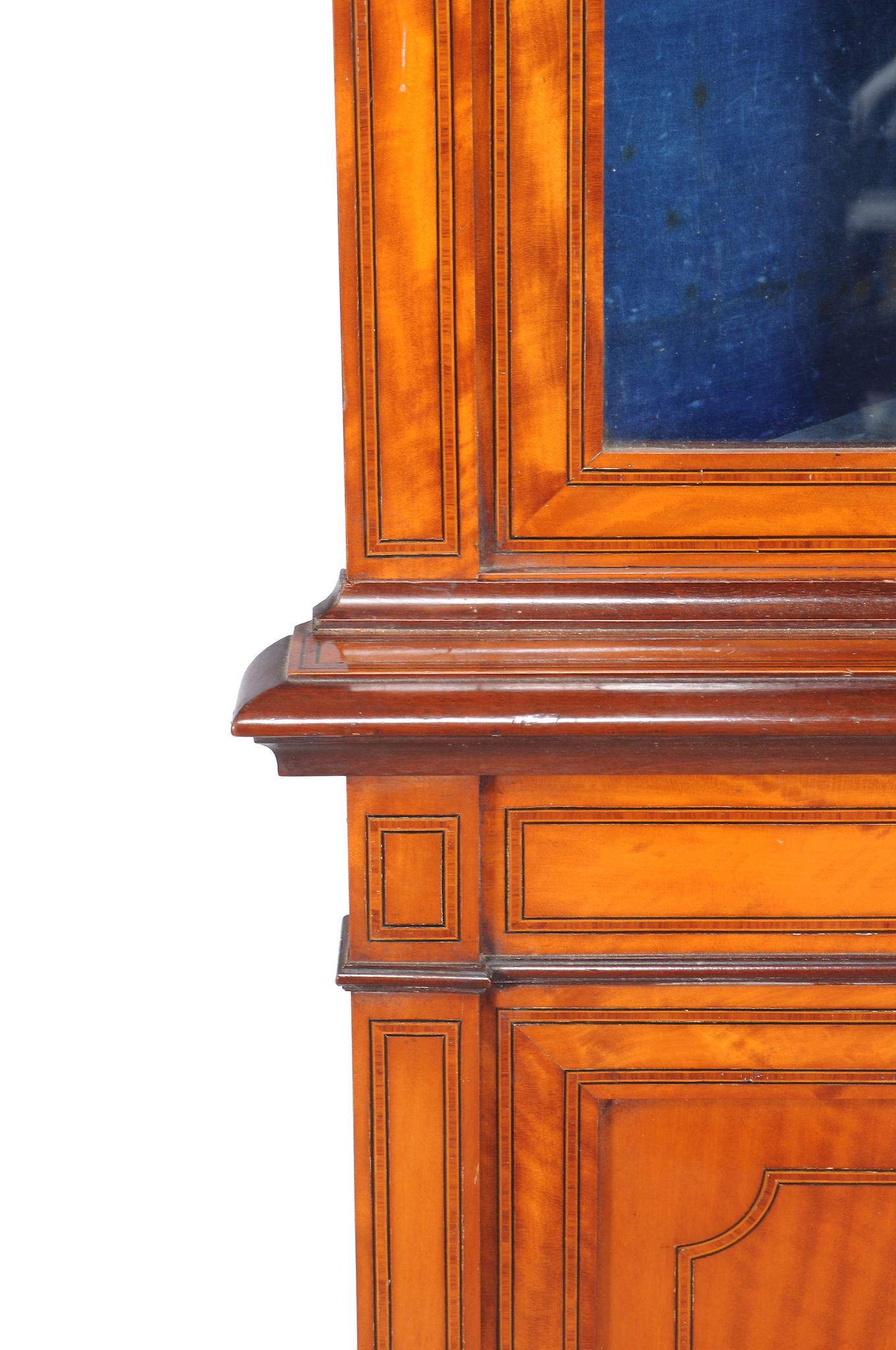 Ω An Edwardian satinwood and rosewood banded corner cabinet, circa 1905, 198cm high, 85cm wide - Image 2 of 2