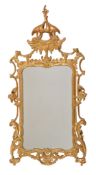 A pair of giltwood and composition wall mirrors in George III style, 20th century, after the manner