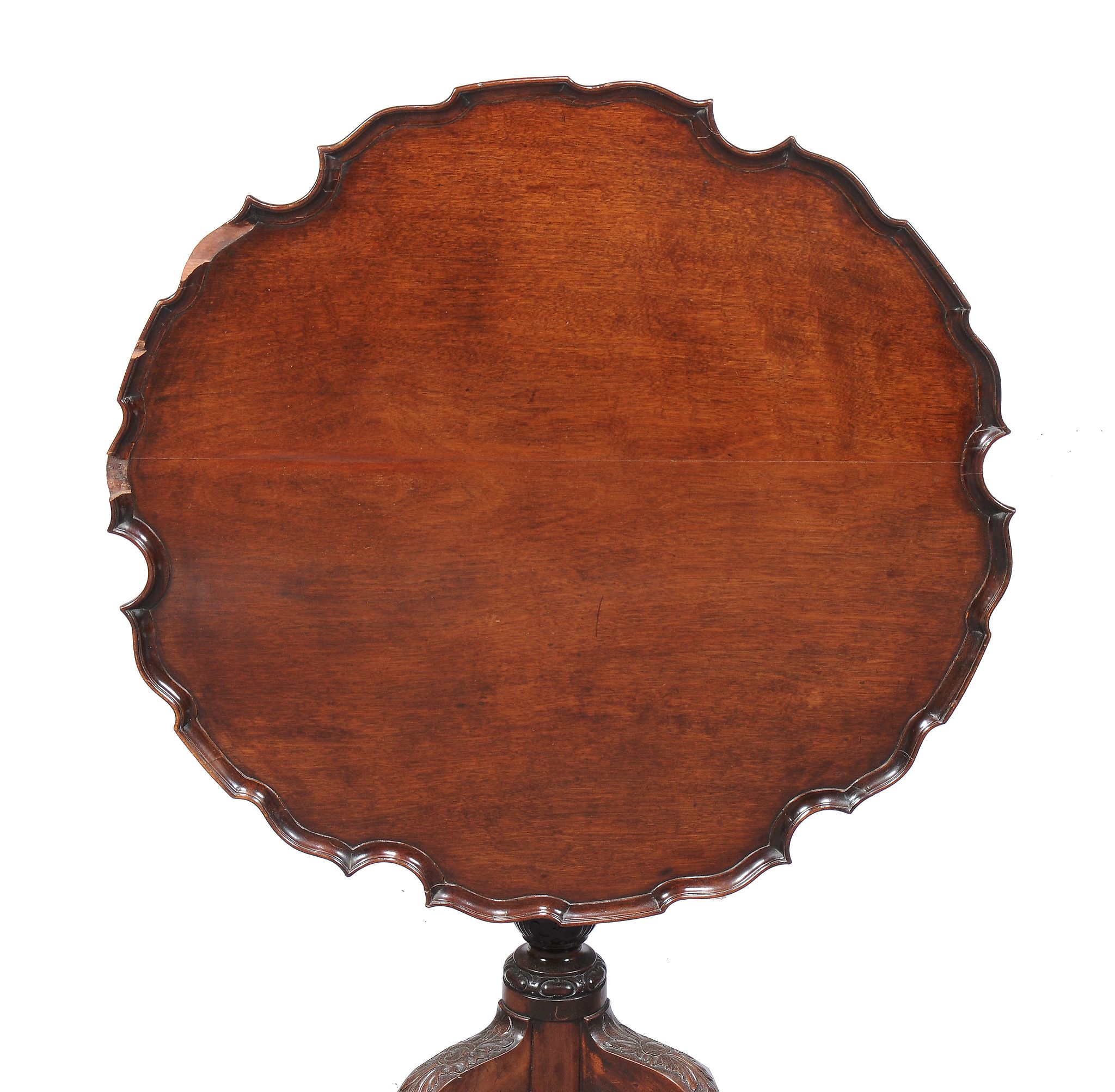 A mahogany tripod table in George III style , 19th century, 69cm high, 79cm diameter - Image 2 of 2