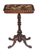A specimen marble topped occasional table , the Victorian base, circa 1860, in the manner of