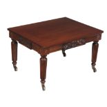 A stained hardwood coffee table, of recent manufacture , after the manner of Gillows and attributed