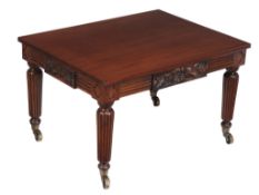 A stained hardwood coffee table, of recent manufacture , after the manner of Gillows and attributed