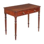 A Regency mahogany side table , circa 1820, in the manner of Gillows, 76cm high, 91cm wide, 48cm