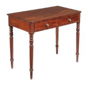 A Regency mahogany side table , circa 1820, in the manner of Gillows, 76cm high, 91cm wide, 48cm