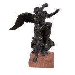 A Continental patinated bronze model possibly portraying Chronos or Father Time, late 19th century,