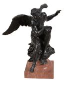 A Continental patinated bronze model possibly portraying Chronos or Father Time, late 19th century,