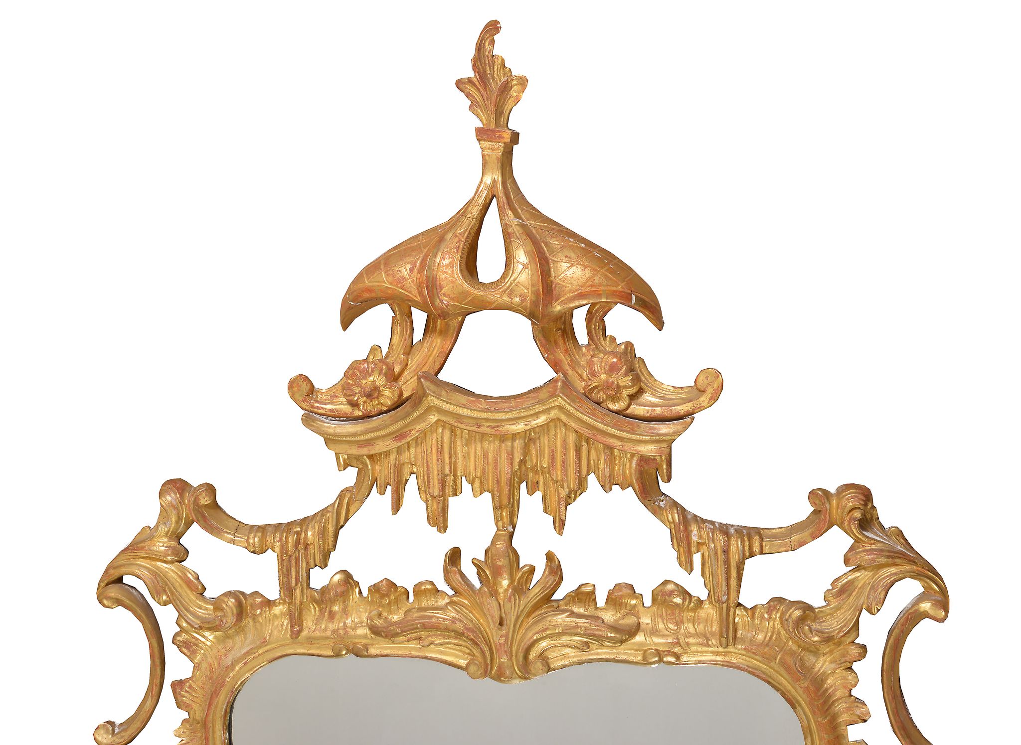 A pair of giltwood and composition wall mirrors in George III style, 20th century, after the manner - Image 2 of 5