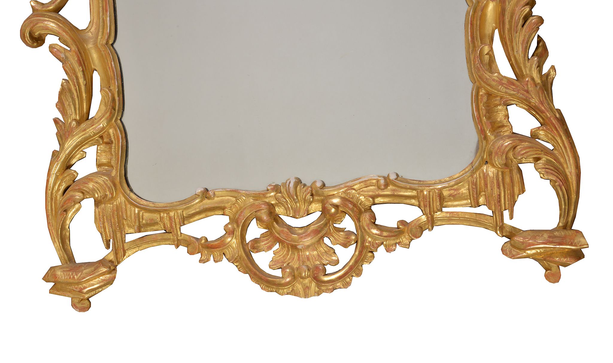 A pair of giltwood and composition wall mirrors in George III style, 20th century, after the manner - Image 3 of 5