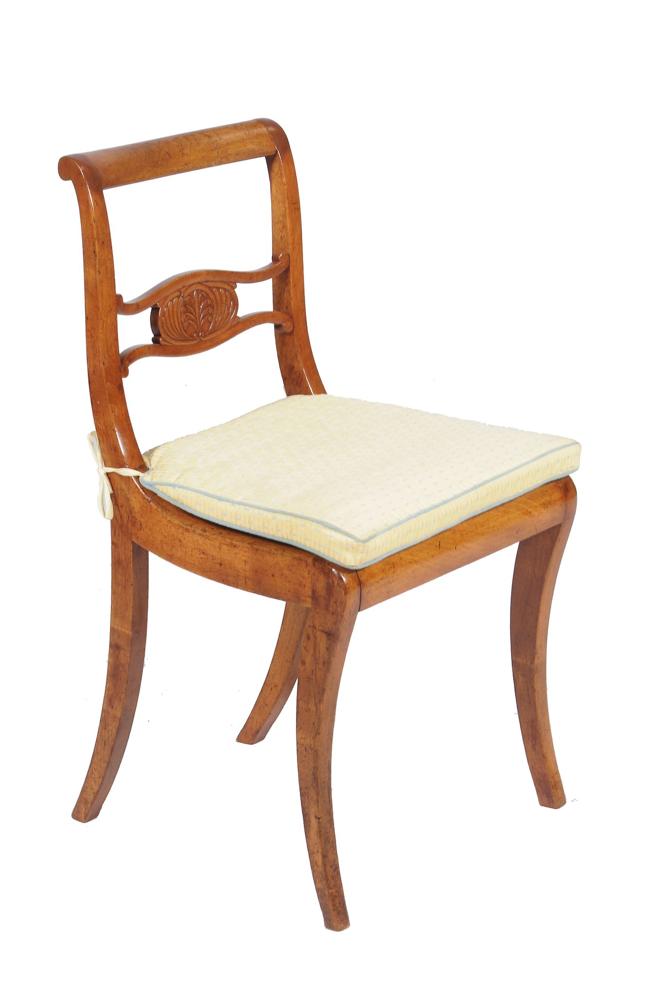 A set of twelve hardwood dining chairs , in Regency style, 19th century, each shaped rectangular - Image 3 of 3