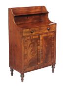 A Regency mahogany side cabinet, circa 1815, 113cm high, 73cm wide, 36 cm deep