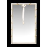 A white painted and gilt mounted pier mirror in George III style