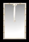 A white painted and gilt mounted pier mirror in George III style