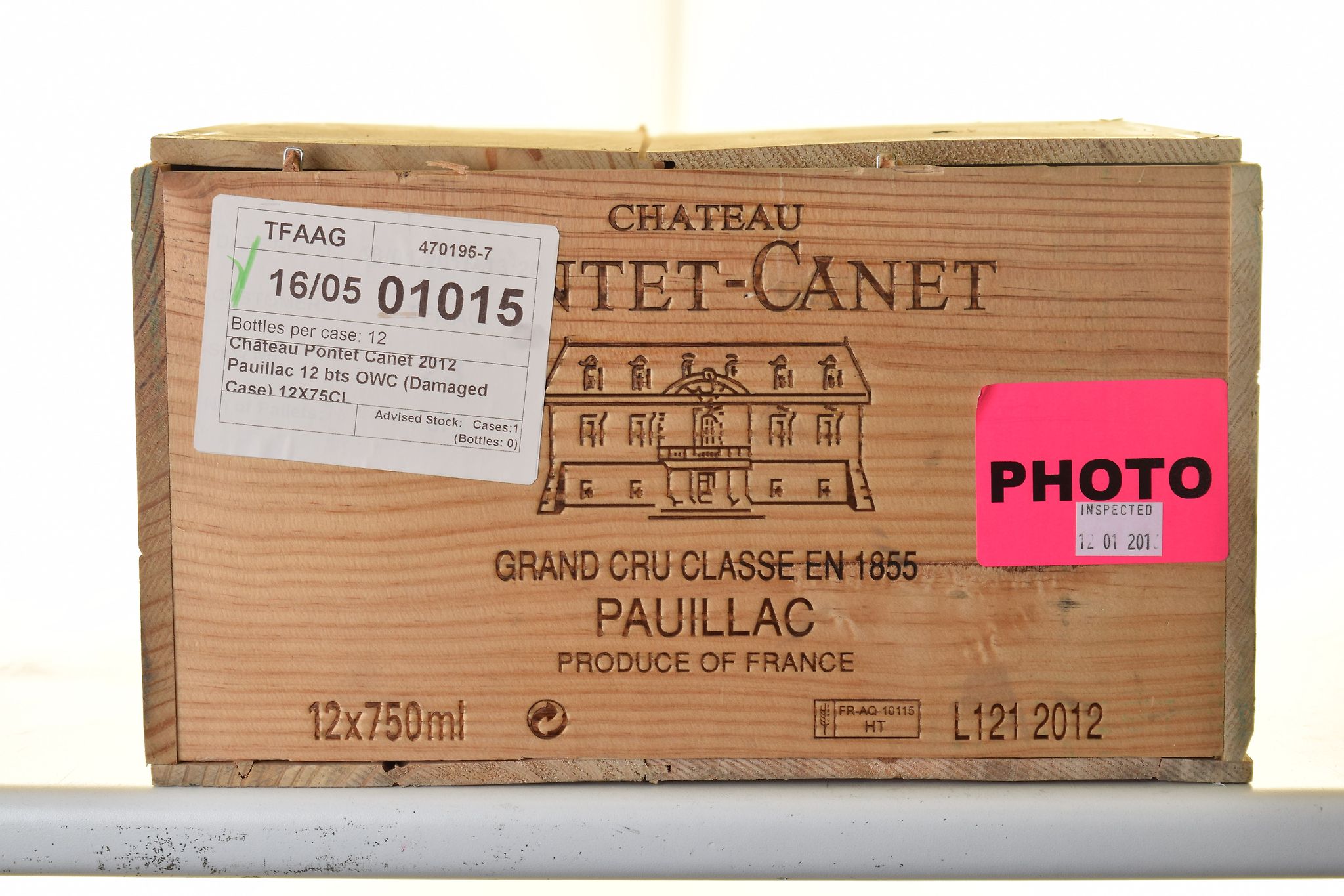 Chateau Ponet Canet 2012 Pauillac 12 bts OWC IN BOND