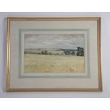 δ Michael Gordon Brockway (British b.1919) Cornfield in the Cotswolds Watercolour Signed and dated