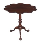 A mahogany supper table in George III Irish style, 19th century, 70cm high, 76cm wide