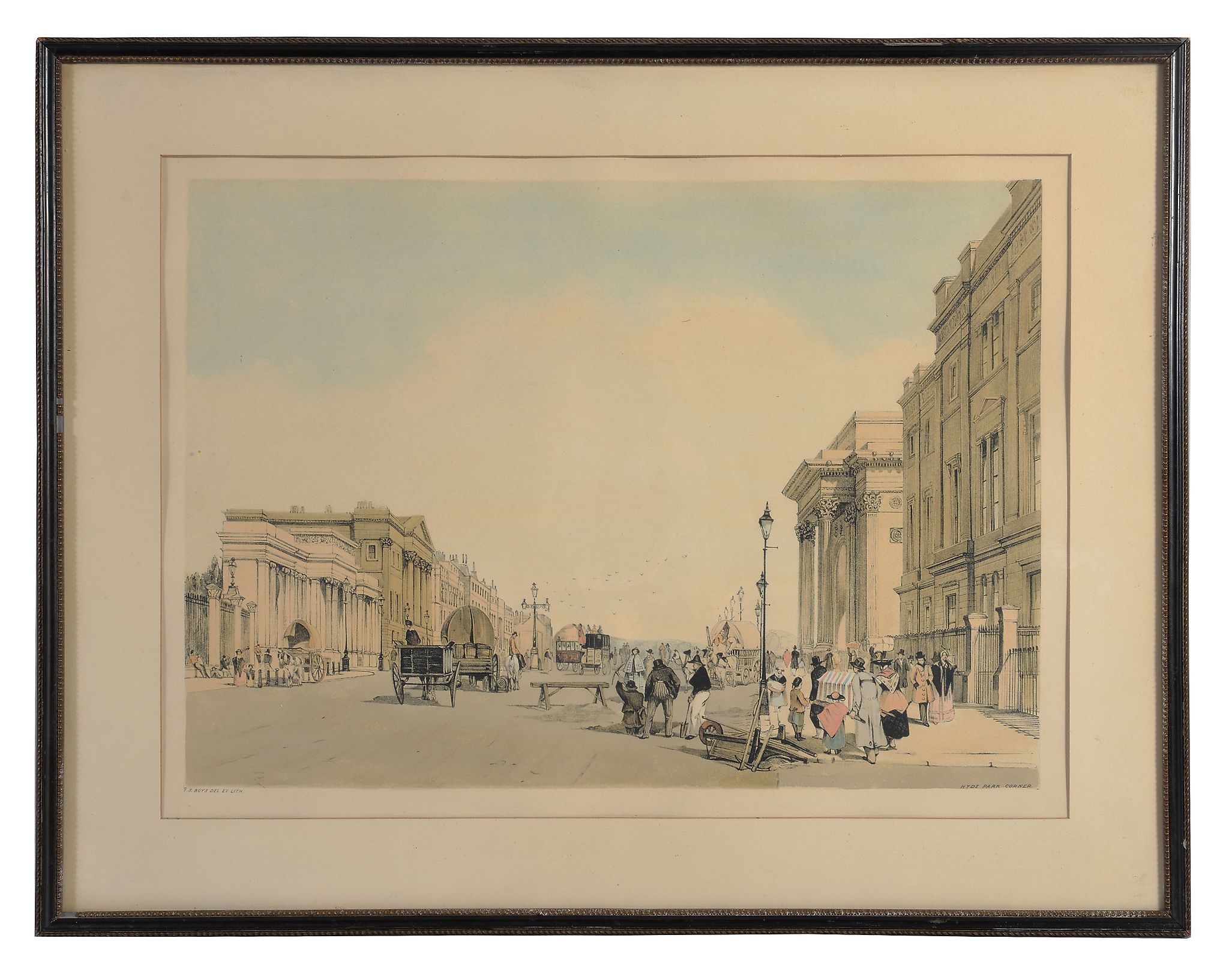 Ater Thomas Shotter Boys (British 1803-1874) Hyde Park Corner Colour lithograph 30 x 43cm (11 3/4 - Image 2 of 4