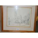 δ John Carr Burgess (20th century) East Gate, Warwick Pencil 26 x 32cm (10 1/4 x 12 5/8in.)