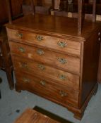 A George III mahogany chest of drawers, circa 1780,
