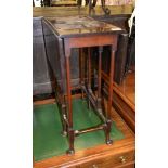 A mahogany spider leg occasional table, 20th century, with drop leaves, 61cm high, the top 71cm x