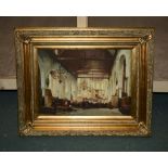 Continental School, early 20th century Church Interior Oil on panel 29 x 39 cm (11 1/2 x 15 1/2in.)