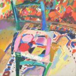 δ Pauline Vincent (British b.1940) Chair on carpet, 1991 Oil on canvas 39 x 38cm (15 3/8 x 15in.)